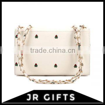 Modern Design Advanced White PU Bag With Buckle