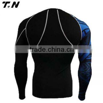 Sublimated Printed Men Black Mma Rash Guard and Tight photo-5