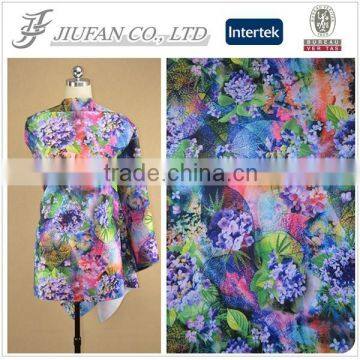 Jiufan Textile Hot Sale Digital Printed 100% Polyester Scuba Fabric for Women Cloths