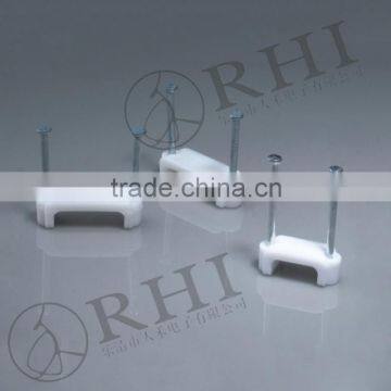 Double nail flat cable clips/steel nail cable clips