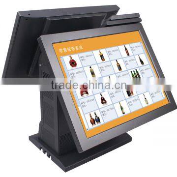 two touch screen Android POS system termina for restaurant equipment ZA-T9060D