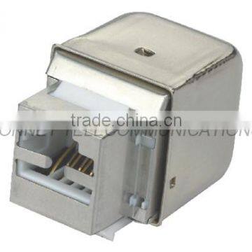 180 degree Cat6 shielded keystone jack with dual IDC/110 IDC