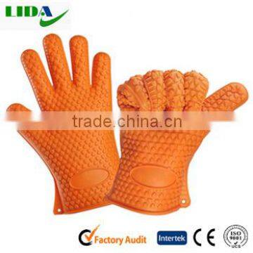High Temperature BBQ Washing Silicone Kitchen Oven Gloves KIT600 photo-4
