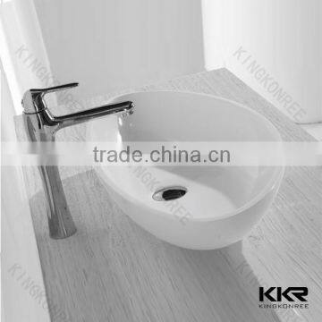 solid surface one piece bathroom sink and countertop