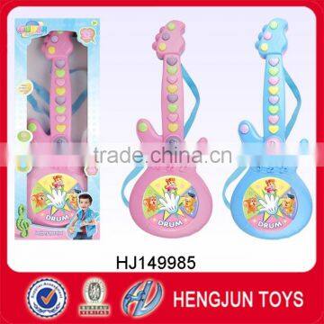 plastic flashing musical guitar toy for girl gift