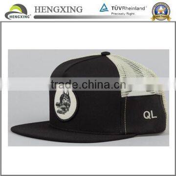 Custom black mesh cap black trucker cap