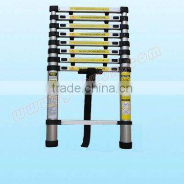 telescopic aluminium ladder 9 steps 2.6m safe base