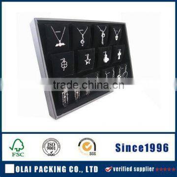 high quality custom black velvet jewelry display trays