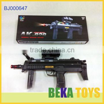 Kids plastic toy military force toy plastic simulation toy gun led flashing toy gun