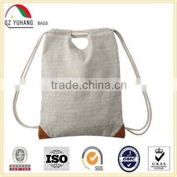 New recycle cotton fabric Rope handled drawstring bags