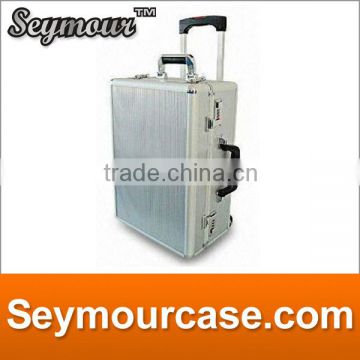 Silver trolly aluminum tool case