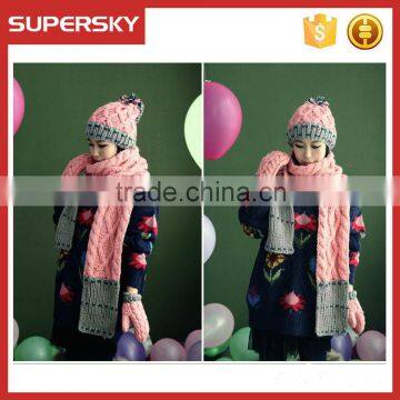 V-192 Handmade winter warming sweet hat scarf gloves set /winter scarf/cute hat/warmer gloves