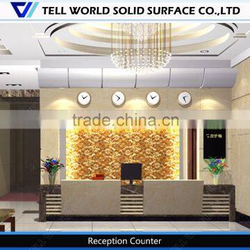 High end hotel reception desk, reception desk white gloss