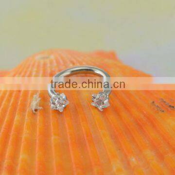 New Design Fashion Surgical Star Zircon Septum Piercing Horseshoes Hoop Nose Ring photo-2