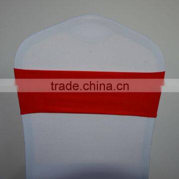 Red spandex/lycra chair band for chair cover