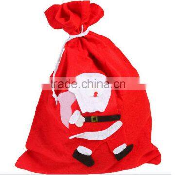 wholesale polyester non woven felt Large Felt Red Christmas Xmas Gifts Drawstring Santa Sacks