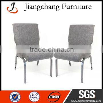 Stacking Gray Metal Chair For Church JC-E70