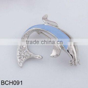 Indian Jewelry Brooch With Lovely Dolphin