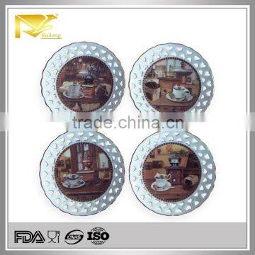 Wholesale home decor ceramic large decorative ceramic plates, large decorative ceramic plates