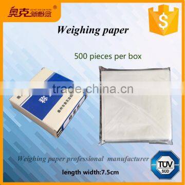 Recommended Manufacturers 7.5cm * 7.5cm Balance Weighing Paper for Lab Use Quality Choice