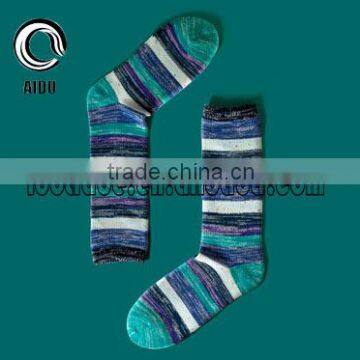 Colorful Woolen Strip Tube Socks Custom Thermal Smart Heated Socks