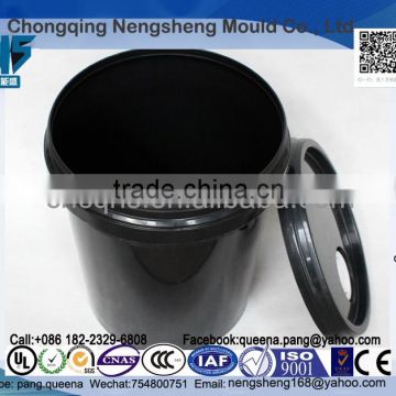 Black Plastic Pail 25L/6 Gallon, Cheap Black Pails with Lids,Plastic Bucket with handle, Factory Direct Sale Plastic Buckets