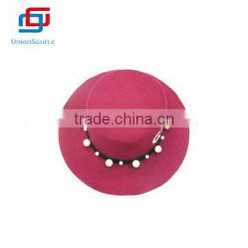 Fashion Wine Red Felt Top Hat photo-2