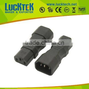 IEC 320 C14 to C13 straight adapter, IEC C13 to C14 180 degree power converter