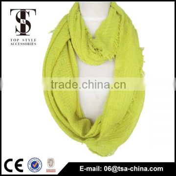 2015 new design blended fabric bright color lady fashion circle scarf