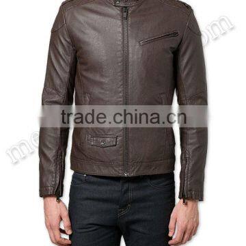 Men Fashion Plain Stylish Leather Jackets