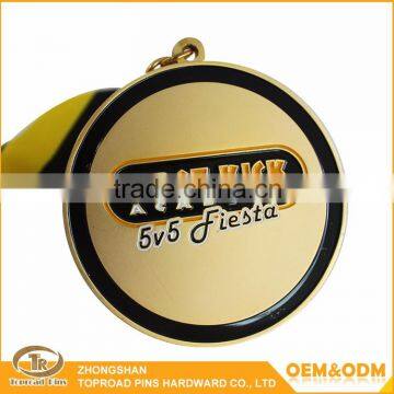 Promotional custom sport awards metal golden medal metal badge