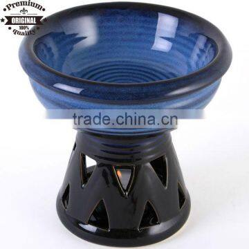 Deep Well blue ceramic fragrance oil burner