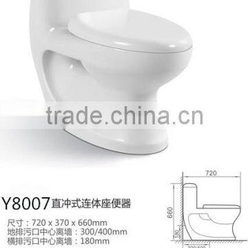 Y8007 CERAMIC SANITAREY WARE TOILET BATHROOM TOILET WHICT INDIA TOILET WASHDOWN TOILET S-TRAP photo-2