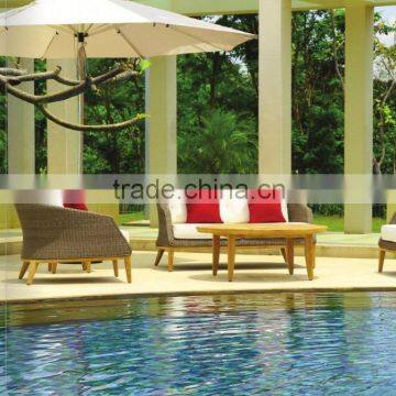 Wicker Rattan Sofa Set Furniture - Solid Wood Sofa Set Furniture (1.2mm Thickness Alu Frame, High Quality Wicker Furniture) photo-4