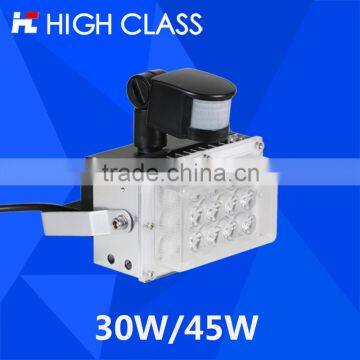 IP65 Outdoor Smart Light Infrared Microwave Sensor 30W 45W LED Spot Light Floodlight for Parking Lot Gate Garage Stair Lighting photo-2