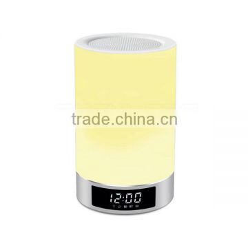 Touch Dimmable RGB Lamp Portable Bluetooth Speaker Timer Clock