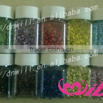 pretty colorful hair extension micro ring micro rings hair extension metal ring micro ring with screw 4.5mm