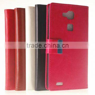 Crazy Horse Pattern Leather Case for huawei mate 7