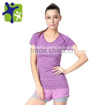 Women body shaper shorts sleeve t shirt, 4 color t shirts, Female slimming t shirt for women, WA14