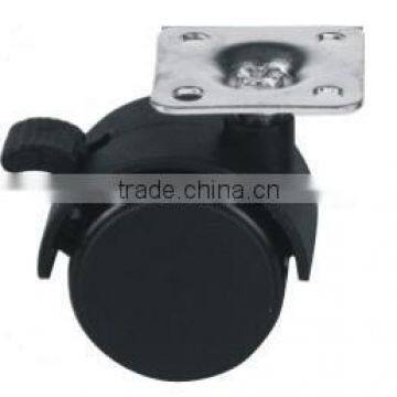 2 inch plastic twin wheel furniture caster