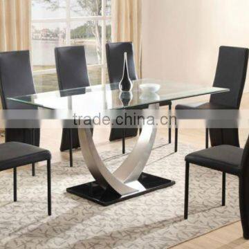 DT-4064 glass top dining table