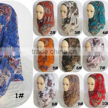 Lace Print Muslim Hijab Of Beautiful Charming Islamic Scarf photo-5