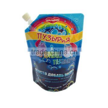 Plastic liquid packaging pouch for laundary