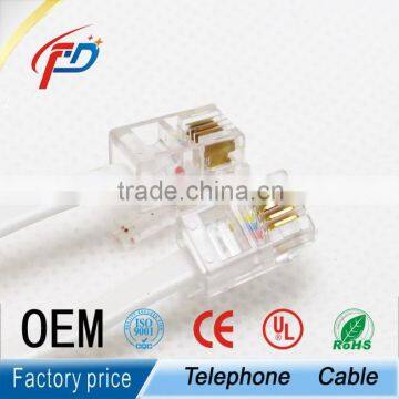 hot sell Copper quality RJ9 4p4c telephone spiral cable