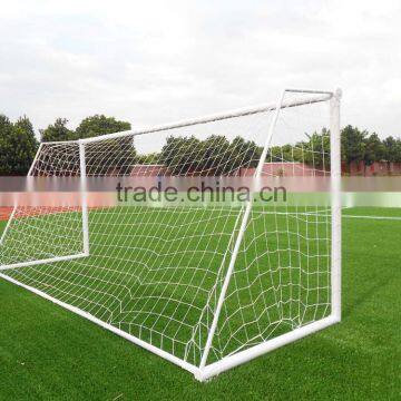 2mm white polyethylene twisting knotted net, 5 inches square mesh,overlocked net edge for standard training soccer net