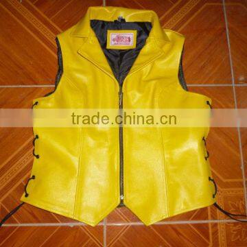 leather vest,motorbike leather vest