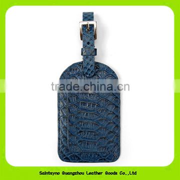 16035 2016 Crocodile skin leather Travel Luggage Label Straps Suitcase Name ID Address Tags Luggage Tags trip accessories