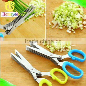 Stainless steel multi blade shears 5 blades herb scissors