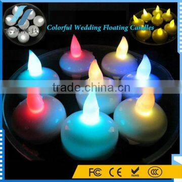 12Pcs Colorful Wedding Floating Candles Water Floating LED Candle