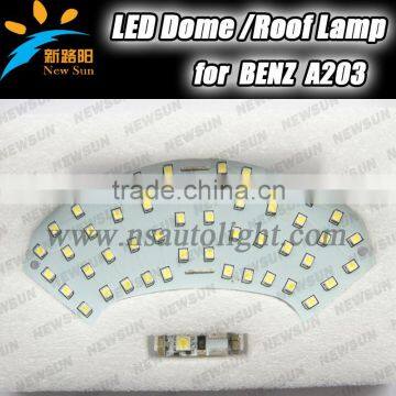 2014 New Automobile Led Dome Lights for BENZ A203 LED 48 Led Smd Car Interior Dome Light Reading Light 12V With 2pcs T10 Leds